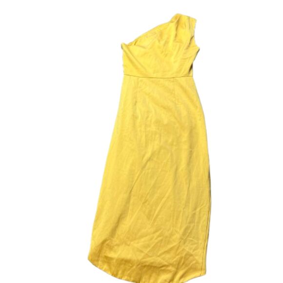 Elliatt Women's Yellow Cassini One Shoulder Midi Dress Size S - Picture 3 of 6